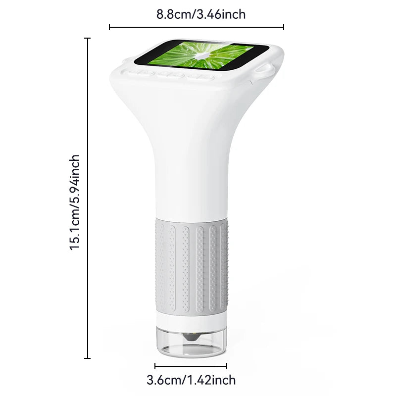 Powerful Microscope for Kids 2" Digital Handheld Kids Microscope with 8 LED 1000X Magnification Manual Focus Pocket Microscope
