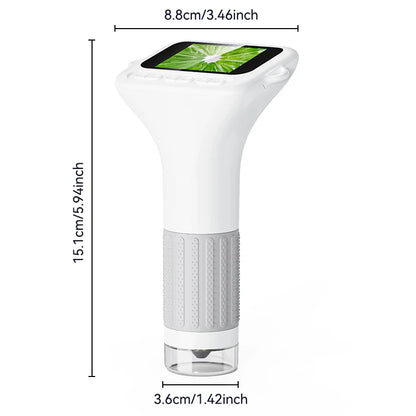 Powerful Microscope for Kids 2" Digital Handheld Kids Microscope with 8 LED 1000X Magnification Manual Focus Pocket Microscope