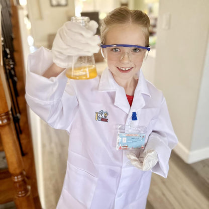 Kids Science Experiment Kit with Lab Coat Scientist Costume Dress up and Role Play Toys Gift for Boys Girls Kids Age 6+ Christmas Birthday Party
